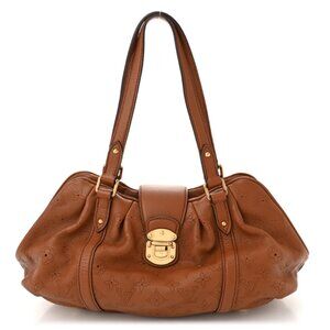 Authentic Louis Vuitton Lunar Pm Cognac Brown Mahina Leather Shoulder Bag